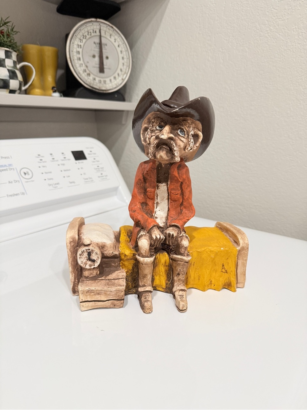 1980s Cowboy “Early Riser” Figurine • Bill Vernon Design Shade Tree Collection - Picture 11 of 14